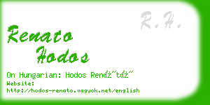 renato hodos business card